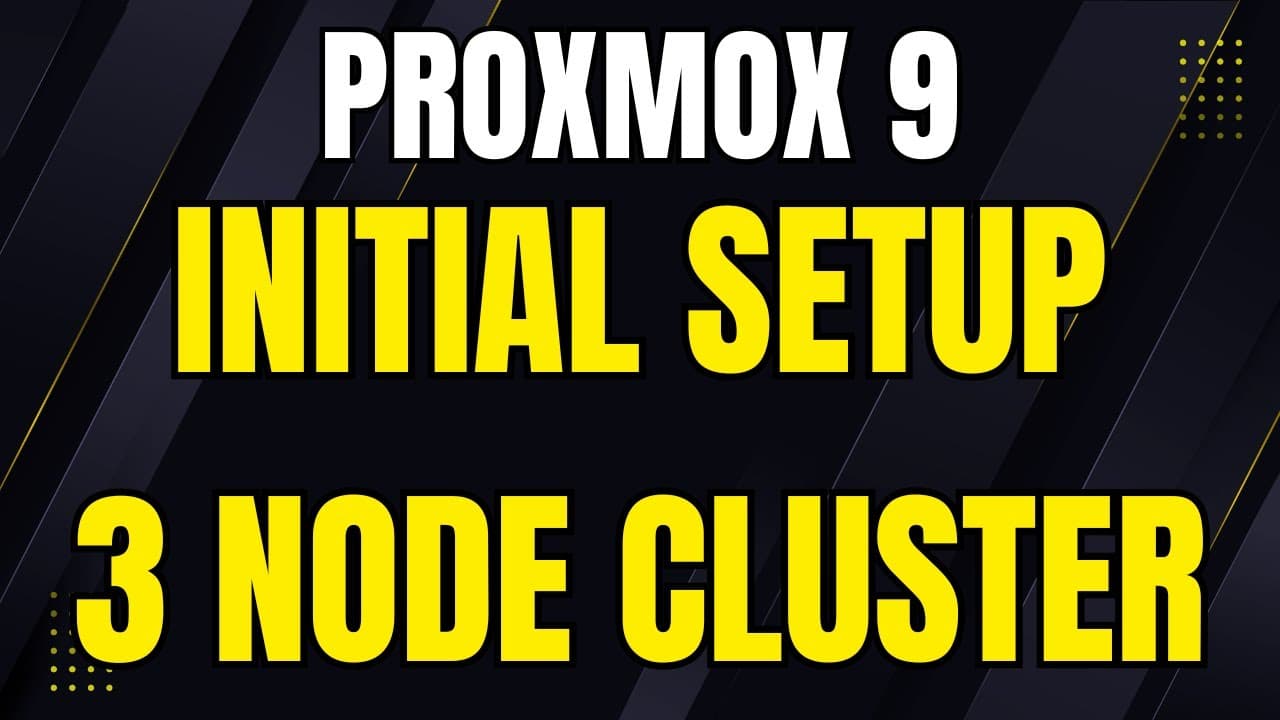 Proxmox VE 9 Three-Node Cluster Setup Guide