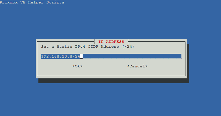 Static IP Address Configuration