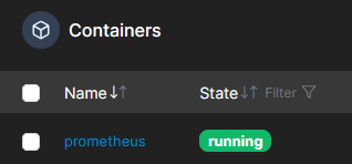 Prometheus Container Running