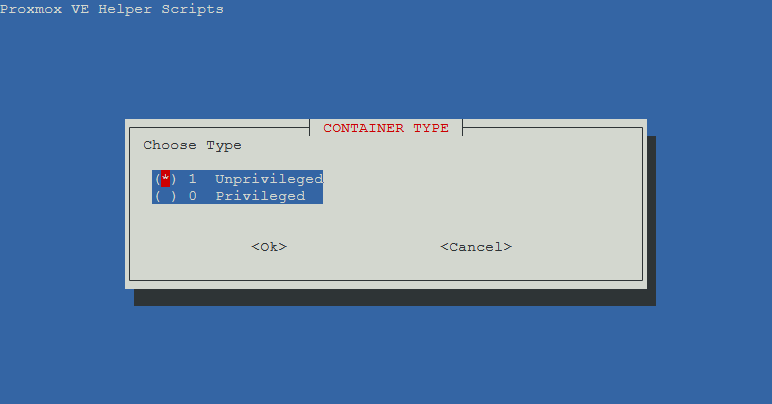 Container type selection