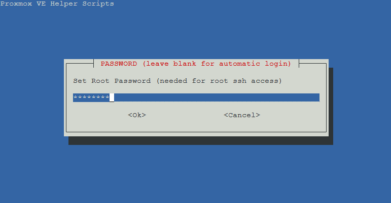 Root Password Configuration