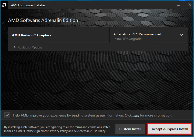 AMD Adrenaline Express Install