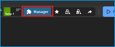 ComfyUI Manager Button in Toolbar
