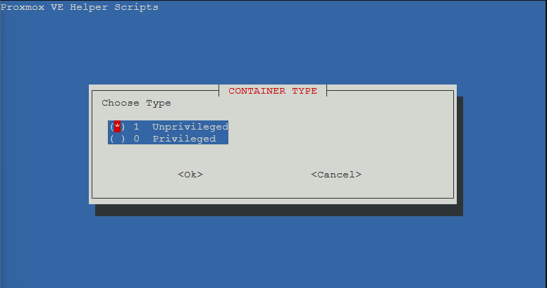 Unprivileged Container Option