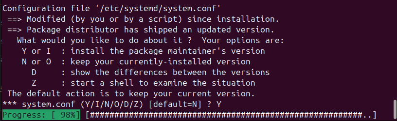 System.conf Configuration Prompt During Upgrade