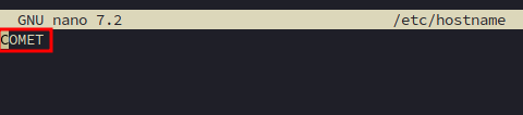 Editing /etc/hostname File
