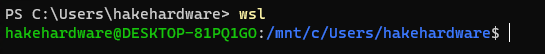WSL Ubuntu Terminal Prompt