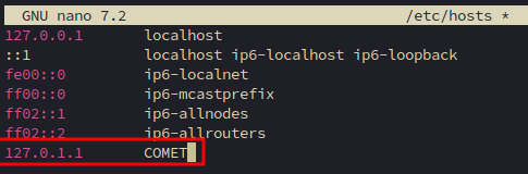 Editing /etc/hosts with Custom Hostname