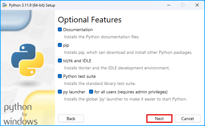 Python Optional Features
