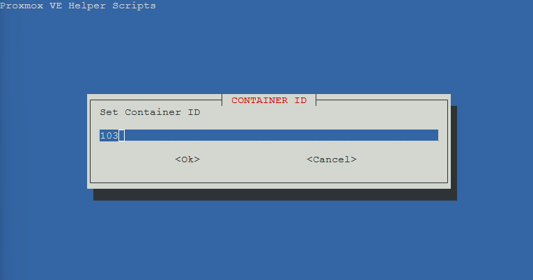 Container ID Setting