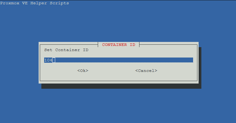 Container ID prompt