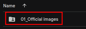Google Drive official images folder
