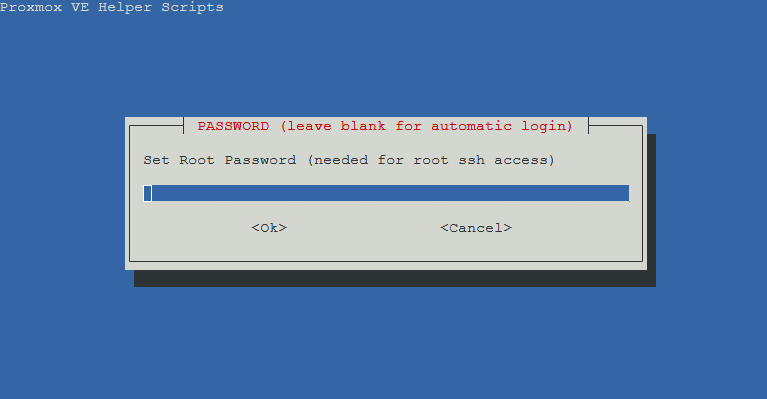 Root password prompt
