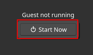 Proxmox Start Now button