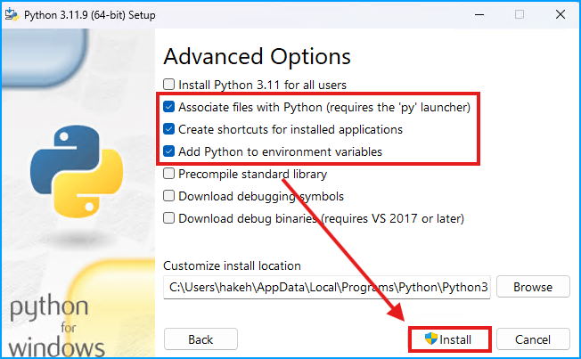 Python Advanced Options